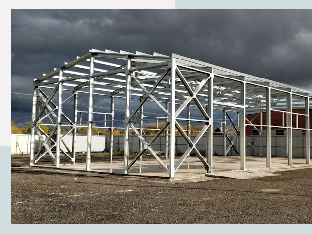 Двускатные ангары в Димитровград от 618 руб. за квадрат