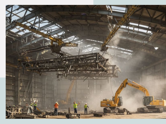 Демонтаж ангаров в Димитровграде от 618 руб. за м²