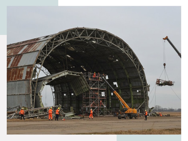 Демонтаж ангаров в Димитровграде
